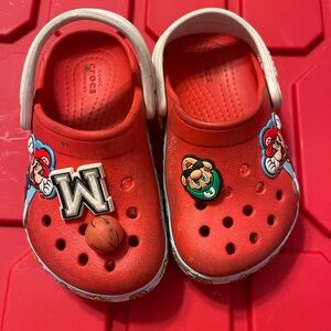 CROCS Kids Red Sandals with Fun Character Accents